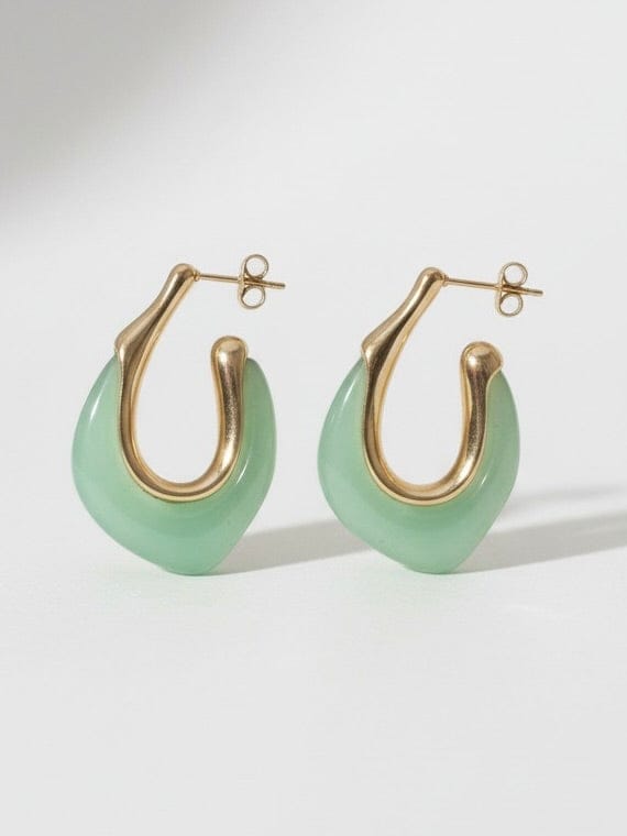 SUGAR BABY Hoop Earrings | 2 Colors Farrah B Jewelry Necklace Jade