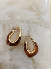 SUGAR BABY Hoop Earrings Farrah B Jewelry Earrings Tortoise