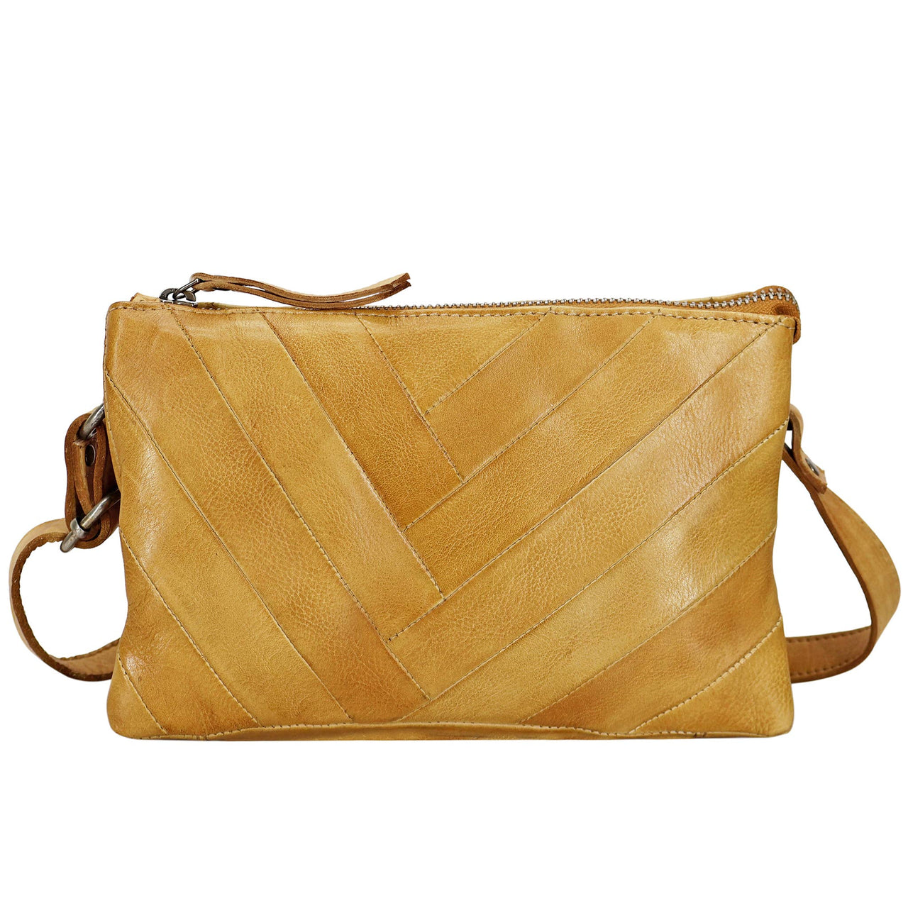 Sunny Handcrafted Leather Crossbody Bags: Camel Latico Leathers