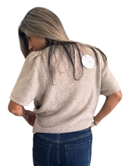 Sweater Top Short Sleeve in Latte S-2XL Umgee Top