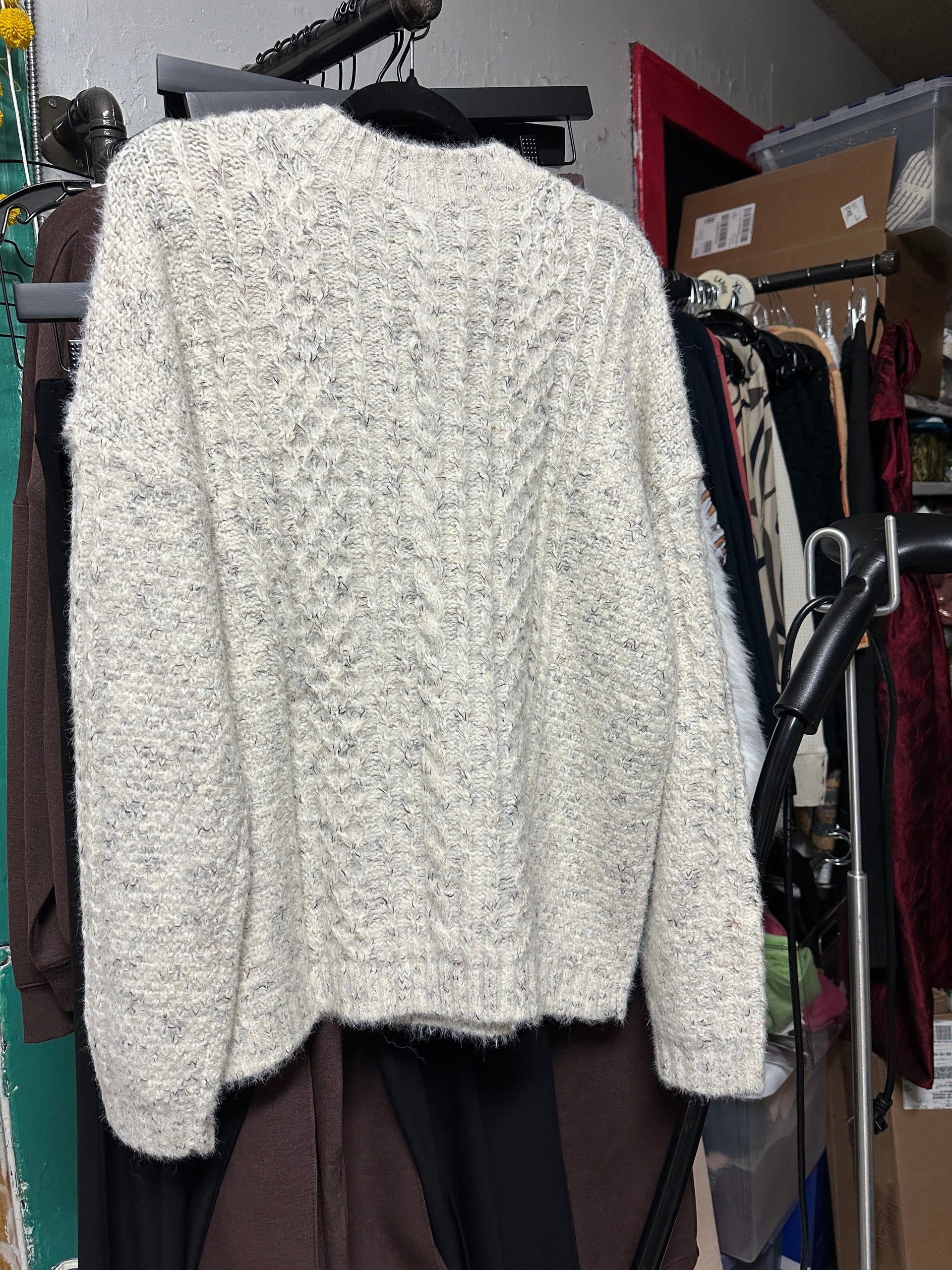 Sweater with Notch Neck & Flex Yarn by Charlie B Charlie B Top