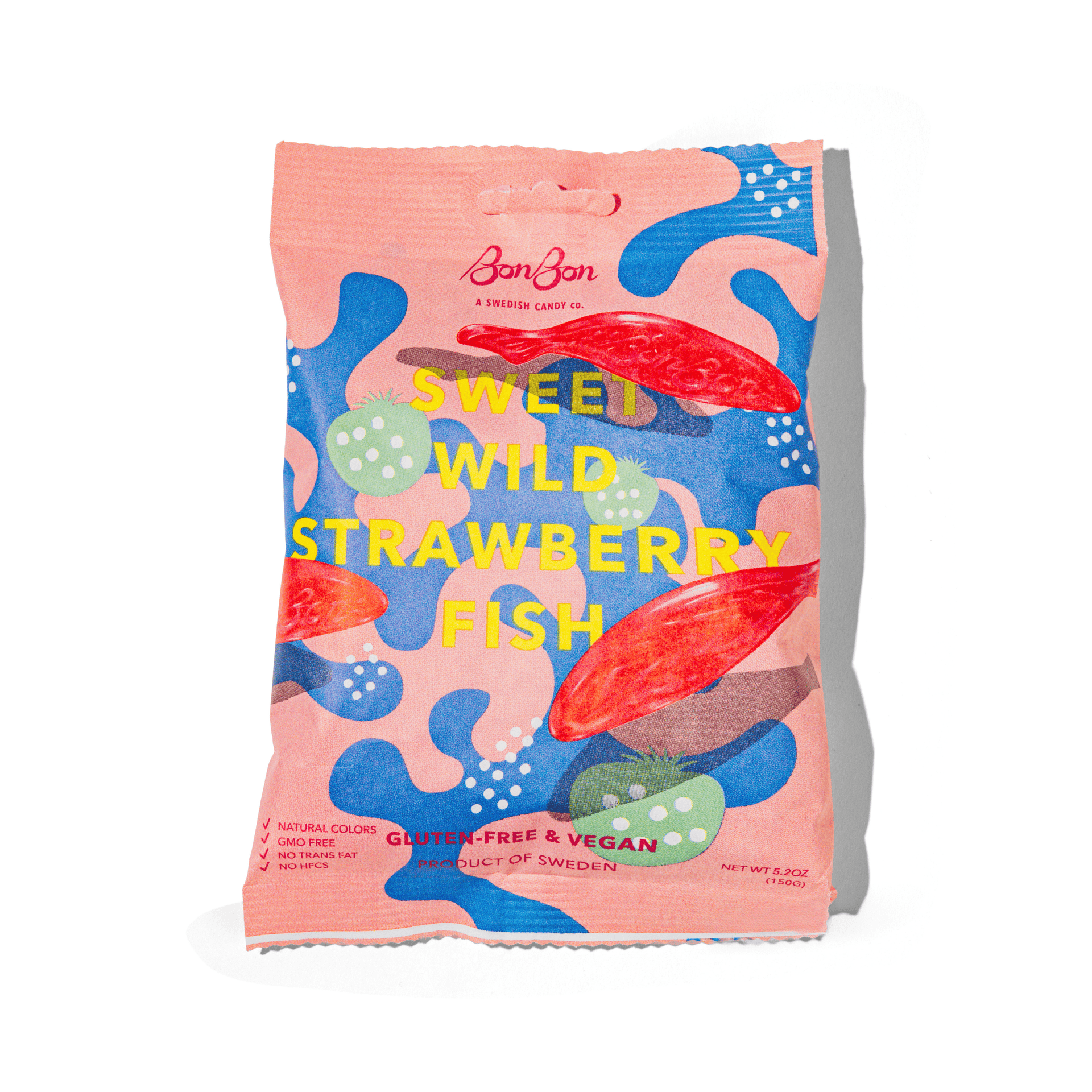 Sweet Wild Strawberry Fish - Swedish Candy 5.2oz (150g) BonBon - A Swedish Candy Co