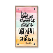 Take Captive Every Thought Driftwood Happy Block Baxter & Me