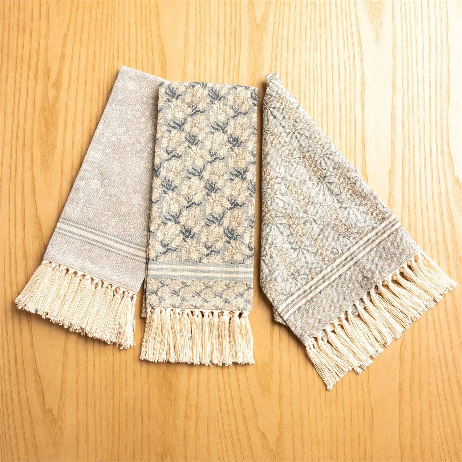 Tea Towels - Windward Blue Print (Set Of 3) (Pk/03 Sets) Audrey's Home & Gift