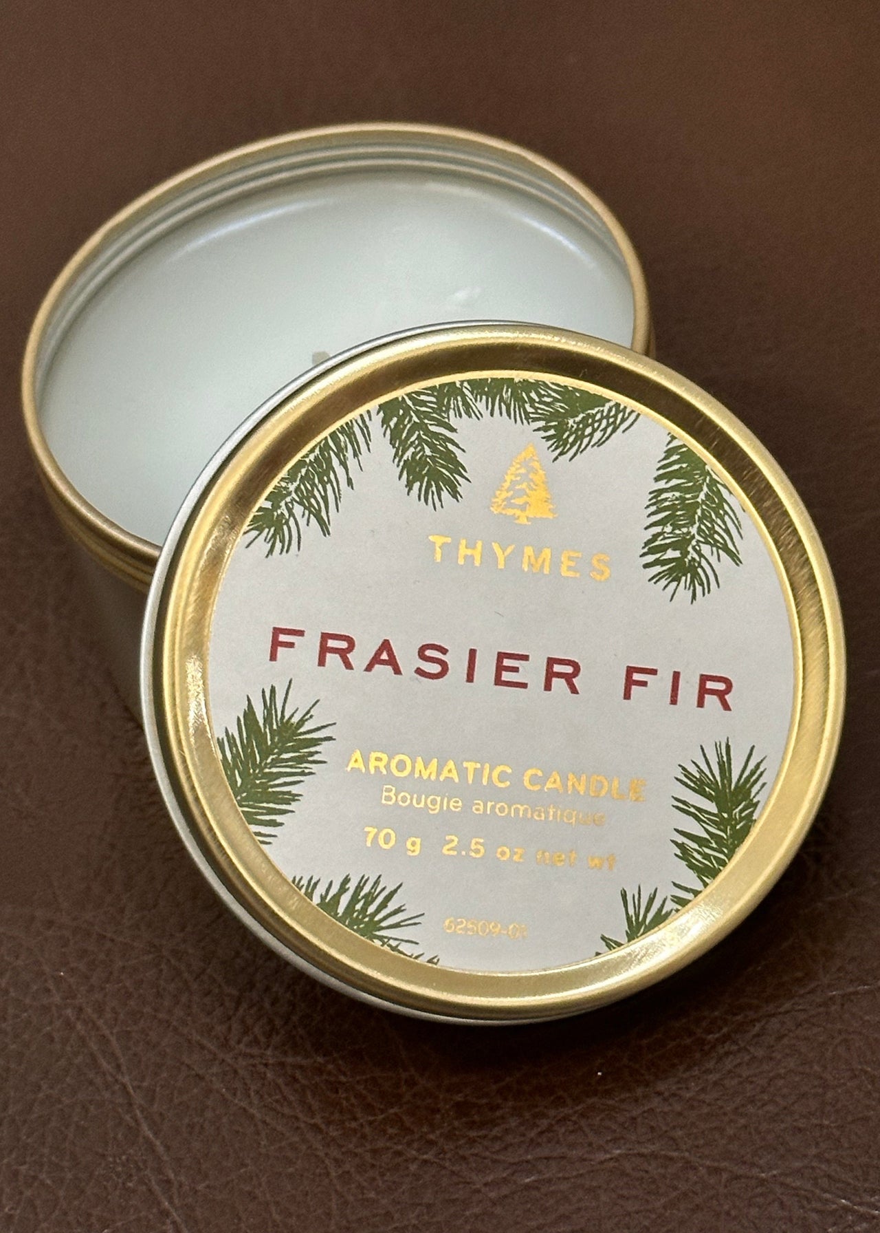 Frasier Fir Candle Gold Travel Tin 2.5 oz