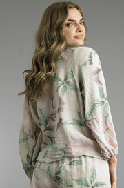 Tie Front Linen Top Tempo Paris Jacket