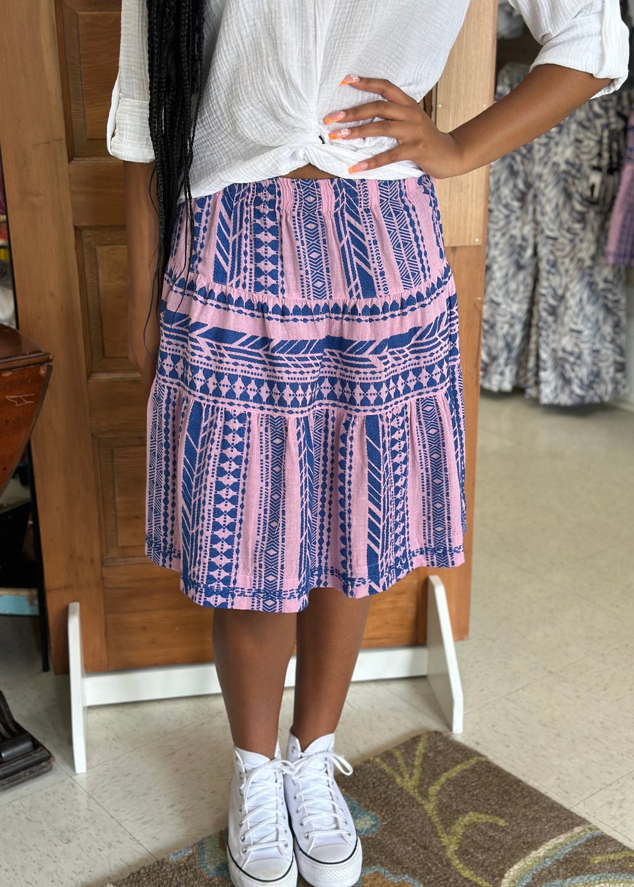 Tiered Woven Skirt Ivy Jane