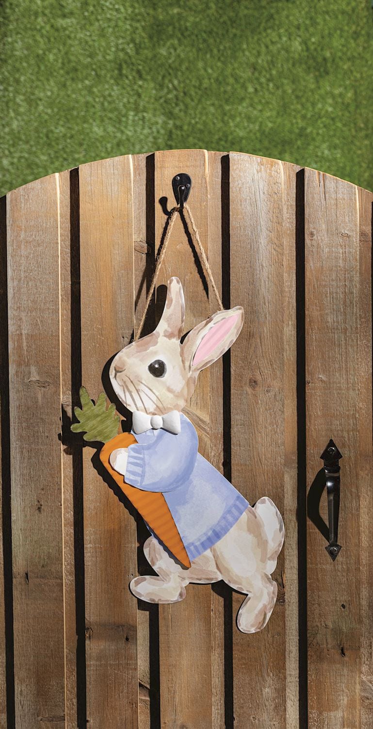 Tin Bunny Door Hanger Mud Pie Door Hanger