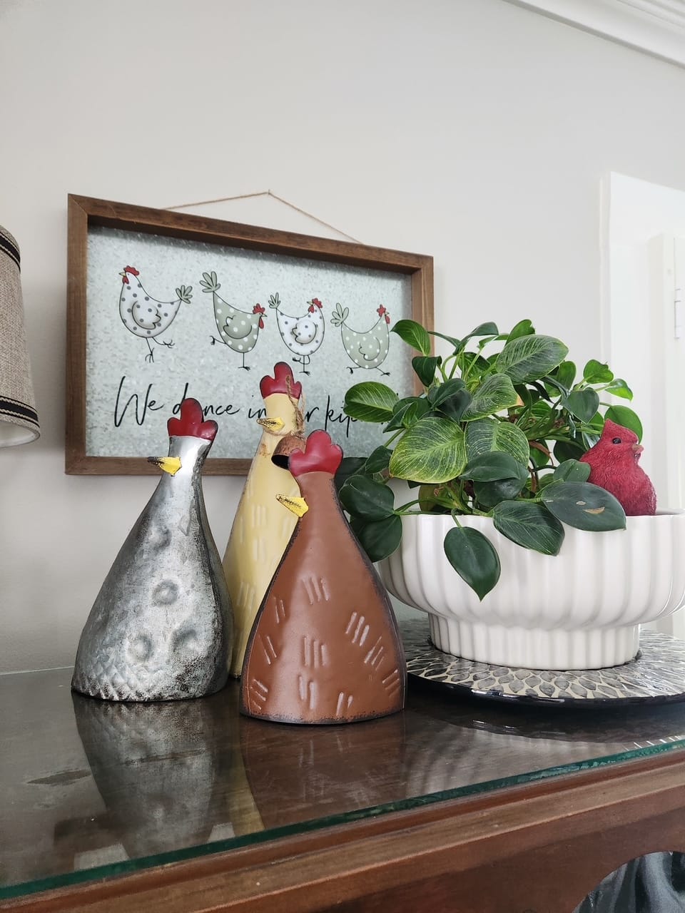 Tin Chicken Decorative Sitters Mud Pie Home Decor