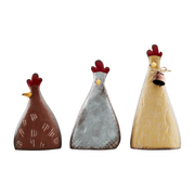 Tin Chicken Decorative Sitters Mud Pie Home Decor