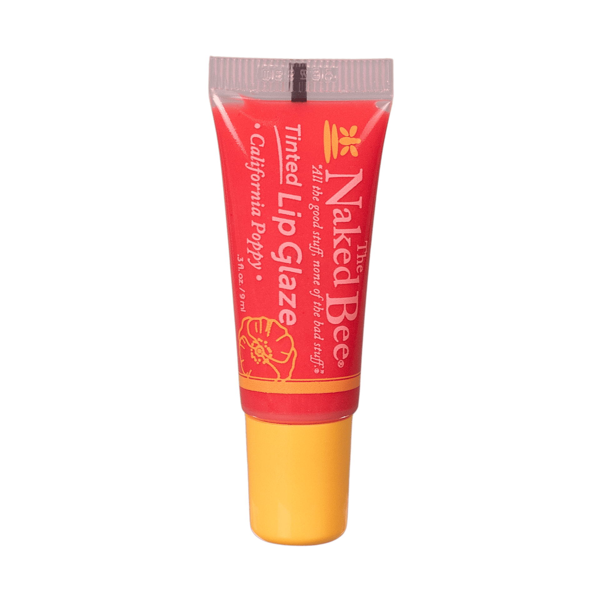 Tinted Lip Glaze, California Poppy The Naked Bee lip balm