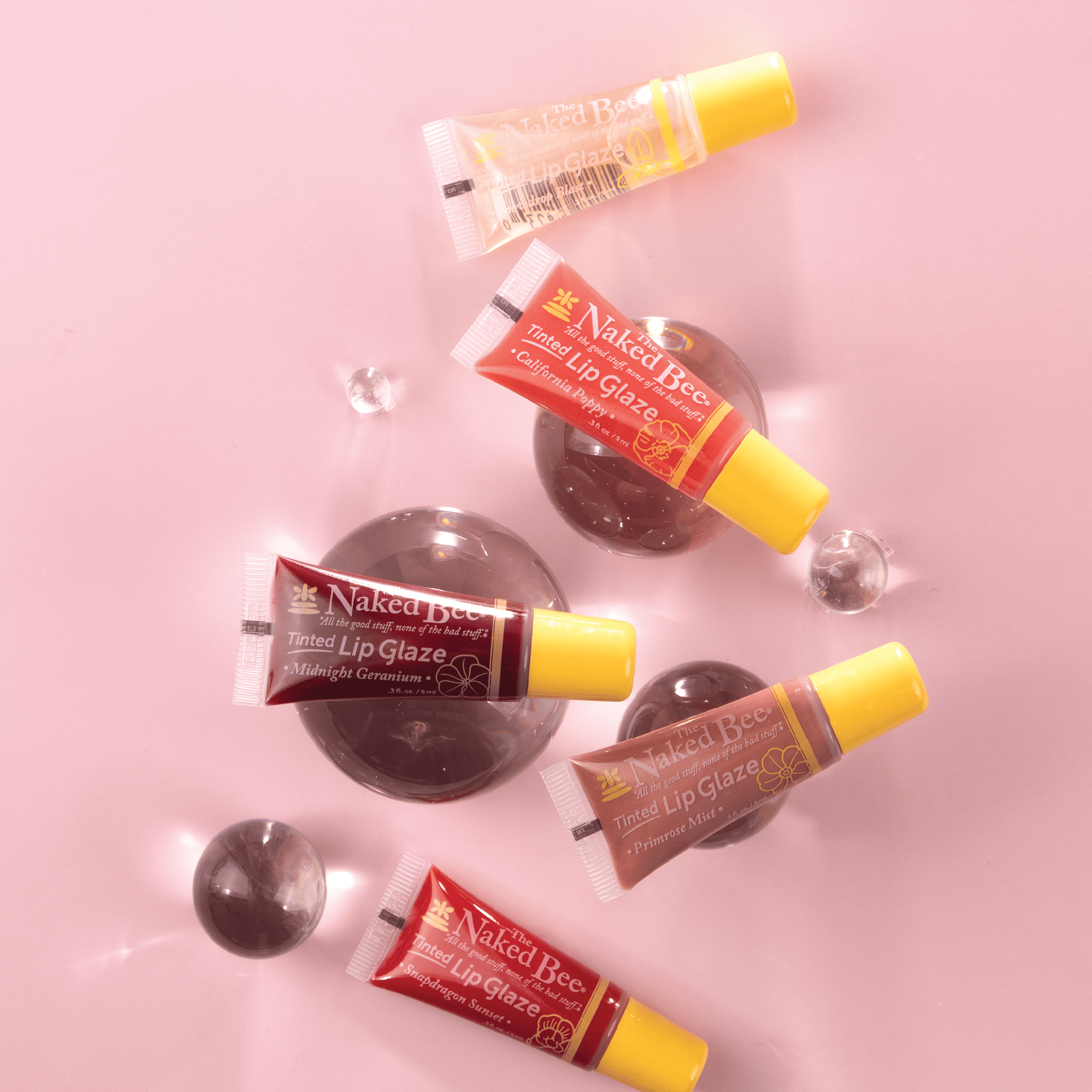 Tinted Lip Glaze, Primrose Mist The Naked Bee lip balm