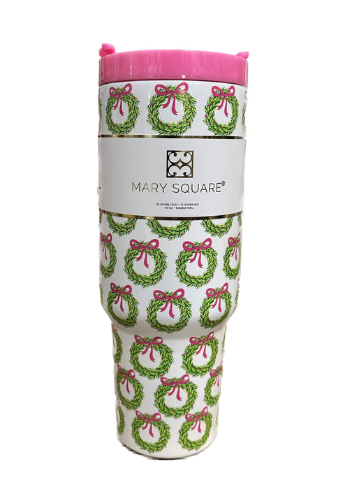 Mary Square, 40oz Navy Tumbler