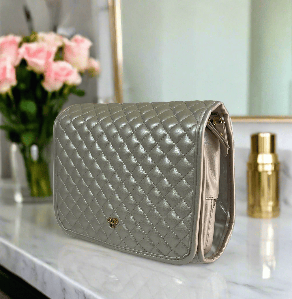 Toiletry Case - Pearl Quilted PurseN Travel Pouches