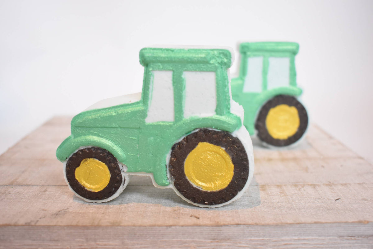 Tractor Bath Bomb with surprise coin inside Nature's Love Product