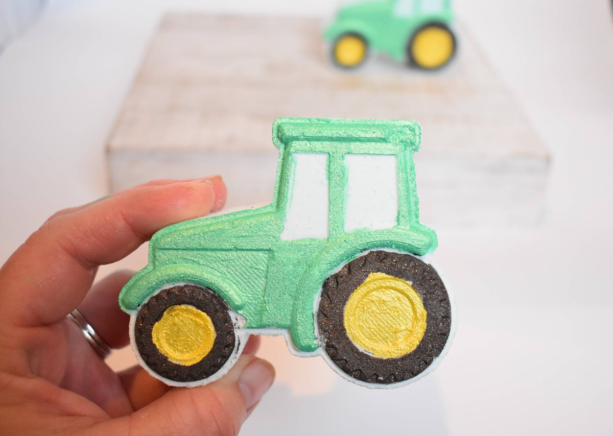 Tractor Bath Bomb with surprise coin inside Nature's Love Product