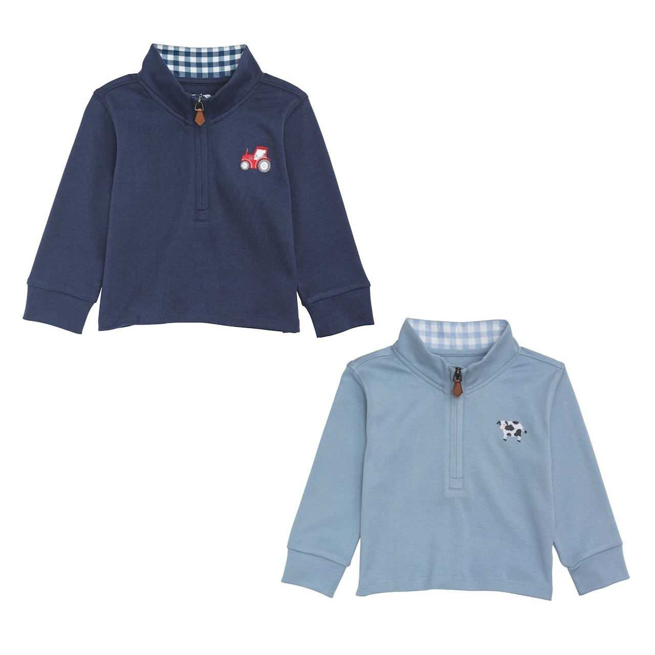 Tractor Icon Quarter Zip Top | 2T-5T Mud Pie CHILDREN