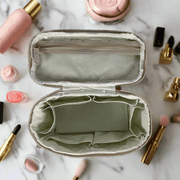 Train Case - Pearl Quilted PurseN Makeup Bag