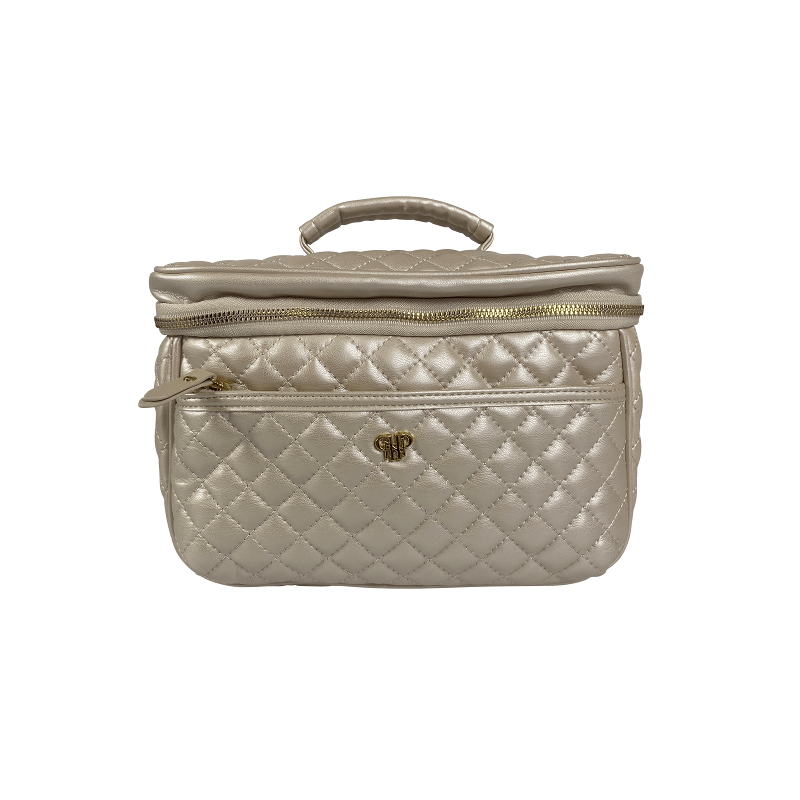Train Case - Pearl Quilted PurseN Makeup Bag