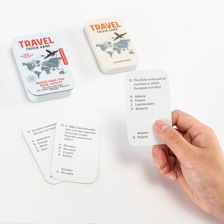 Travel Trivia Game Kikkerland card games