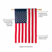 USA Flag Sign Evergreen Garden Flag