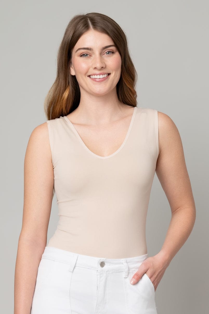 V-Neck Seamless Tank | 3 Colors Pine Apparel Tank S/M / Nude