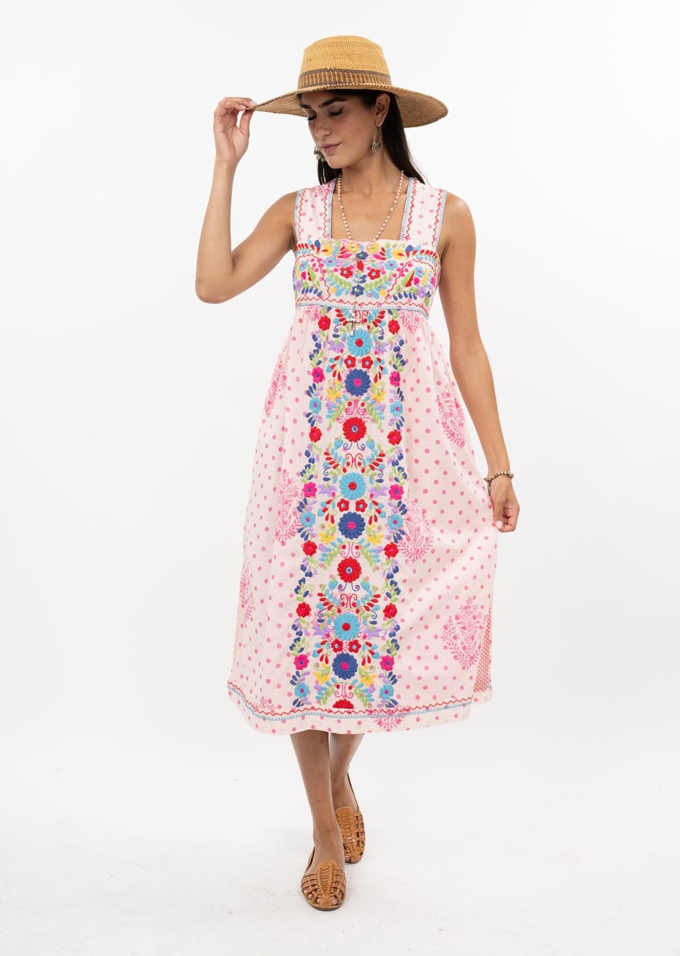 Valentina Embroidered Midi Dress Ivy Jane Dress