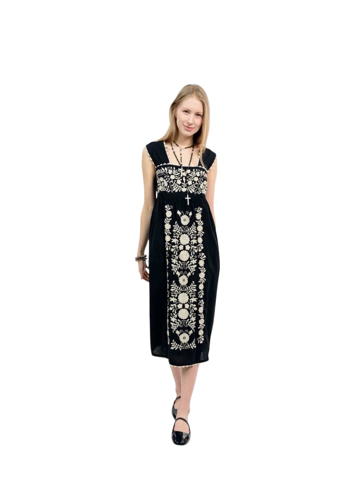 Valentina Embroidered Midi Dress Ivy Jane Dress