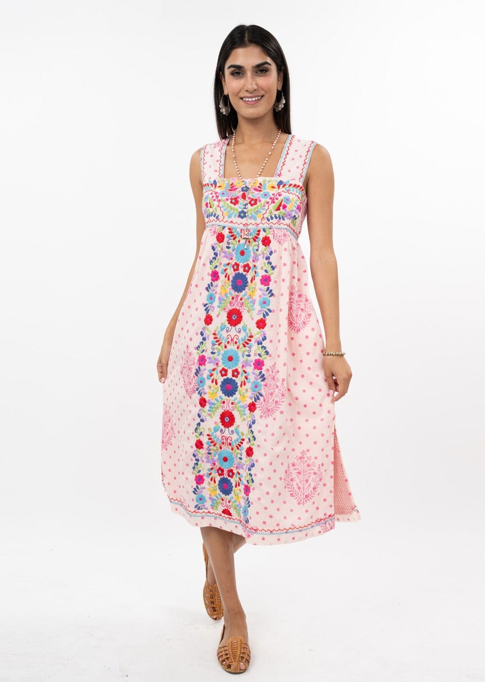 Valentina Embroidered Midi Dress Ivy Jane Dress S