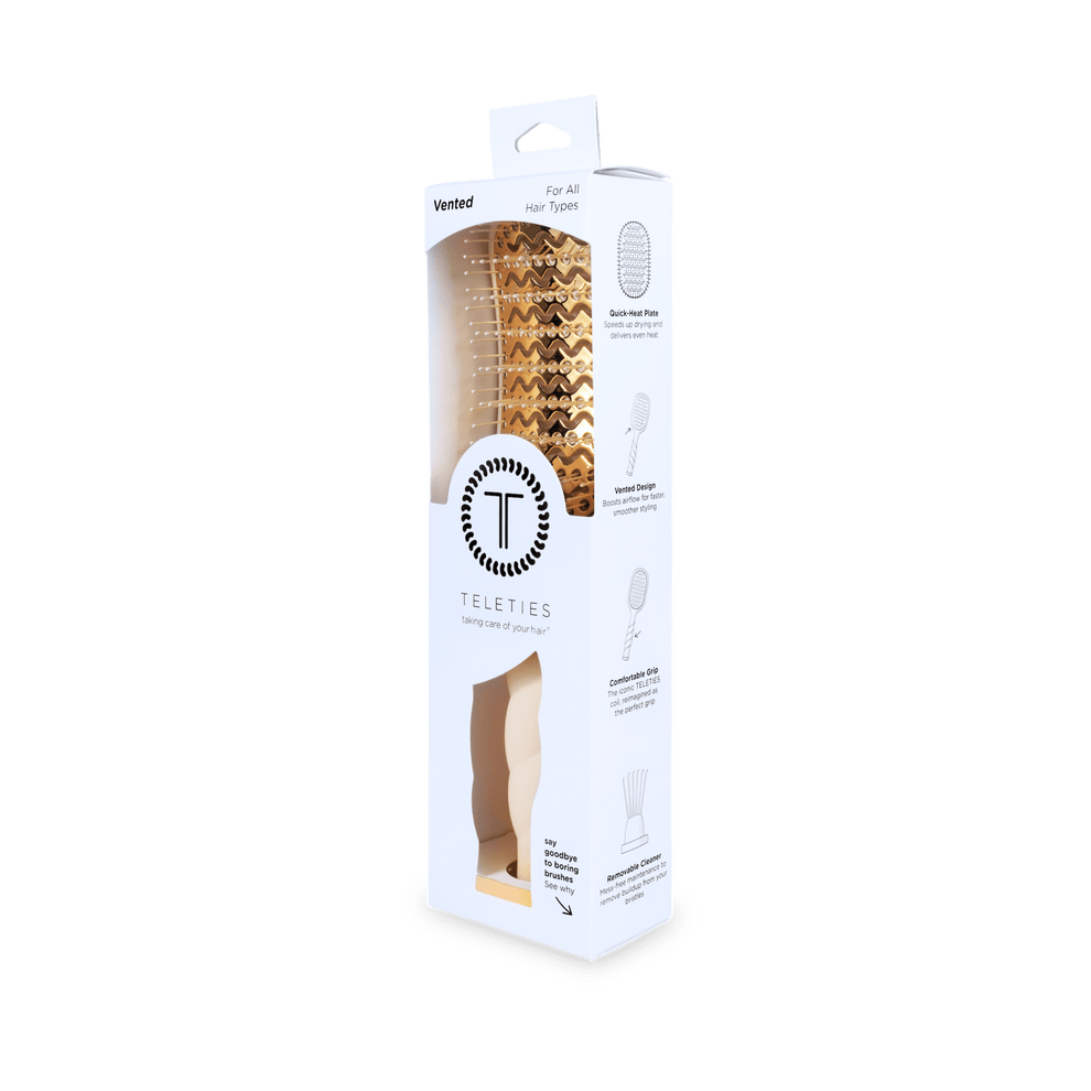 Vented Hair Brush | Tan TELETIES Hair Brush