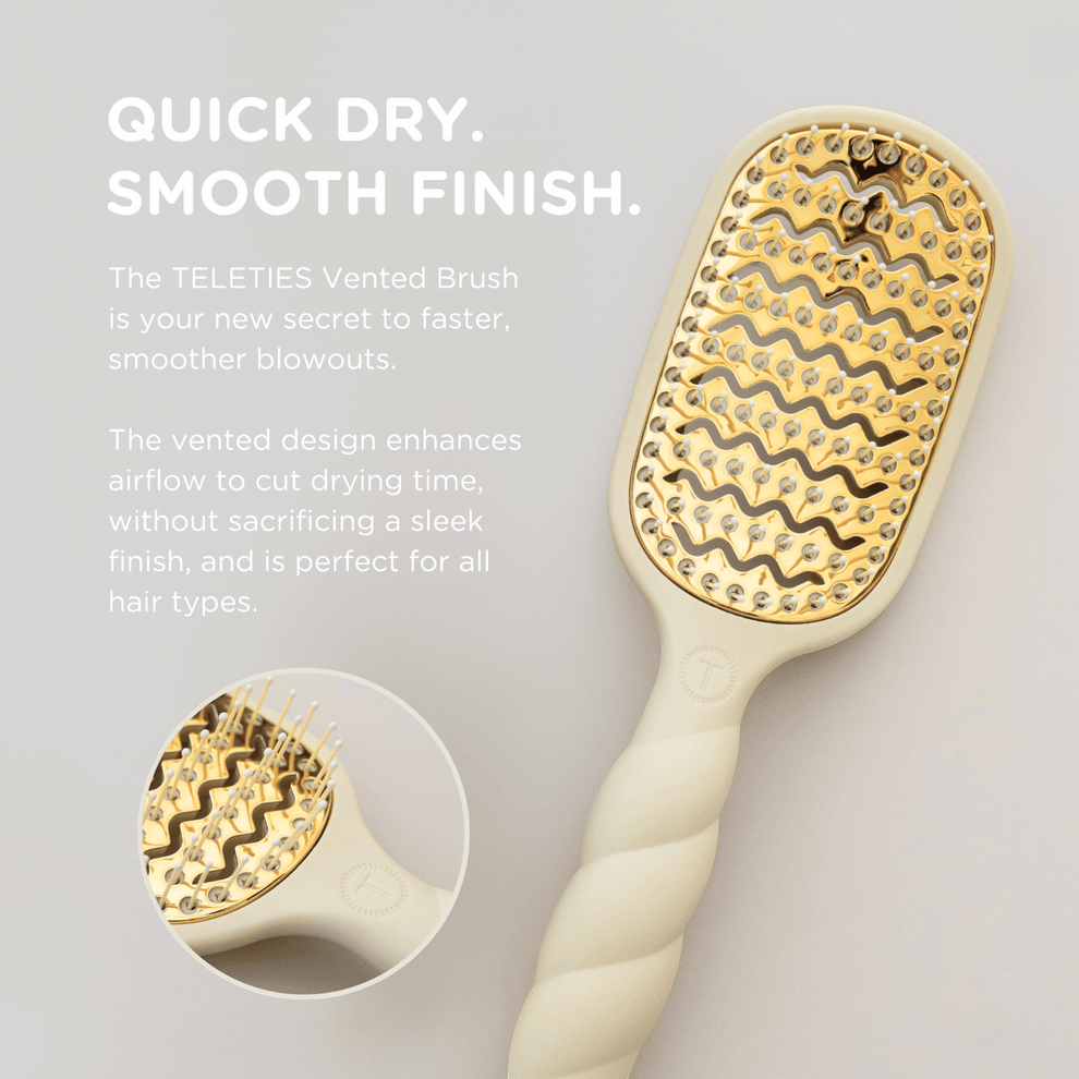 Vented Hair Brush | Tan TELETIES Hair Brush