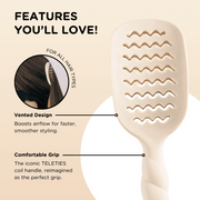 Vented Hair Brush | Tan TELETIES Hair Brush