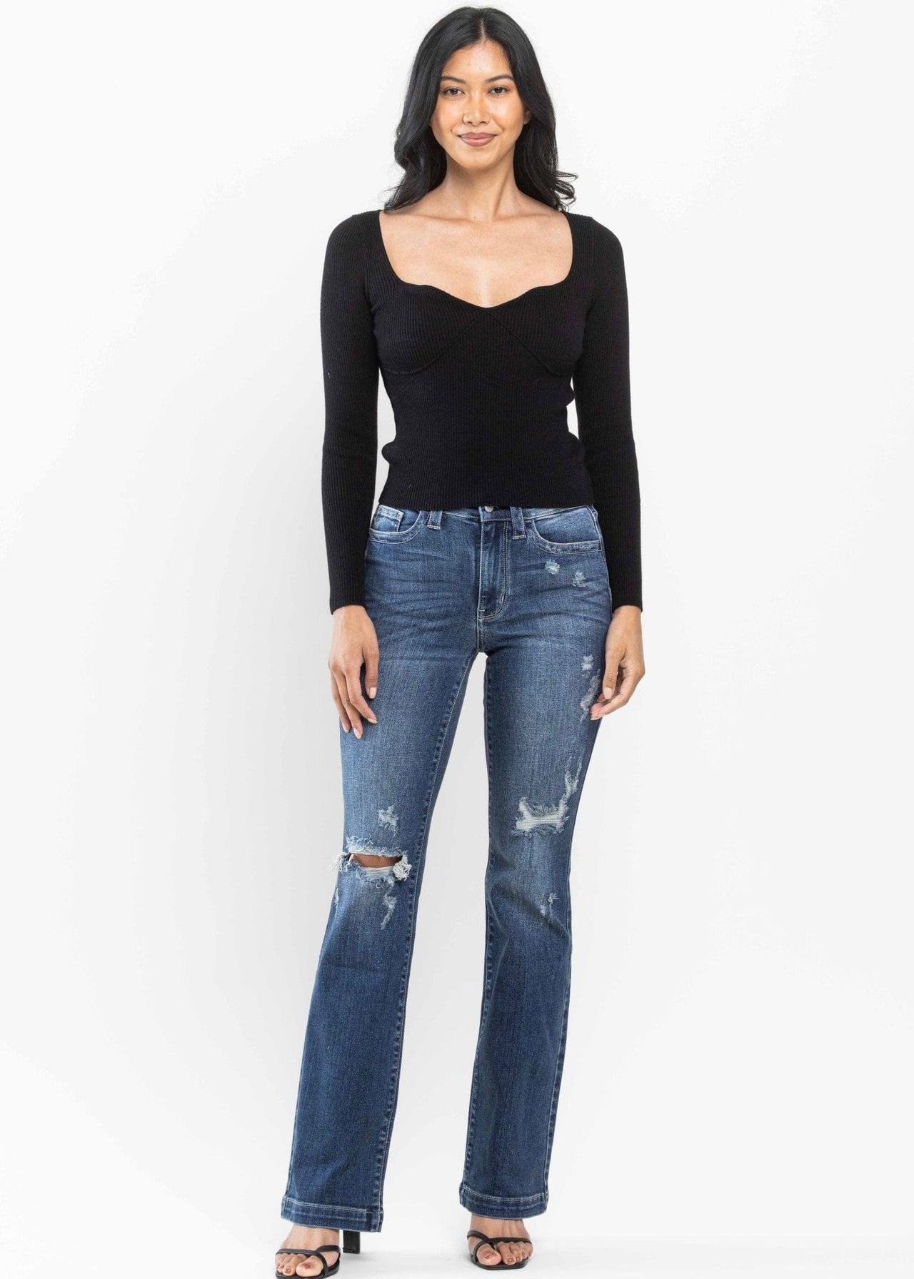 Vintage Mid Rise w Destruction | Judy Blue Judy Blue Jean