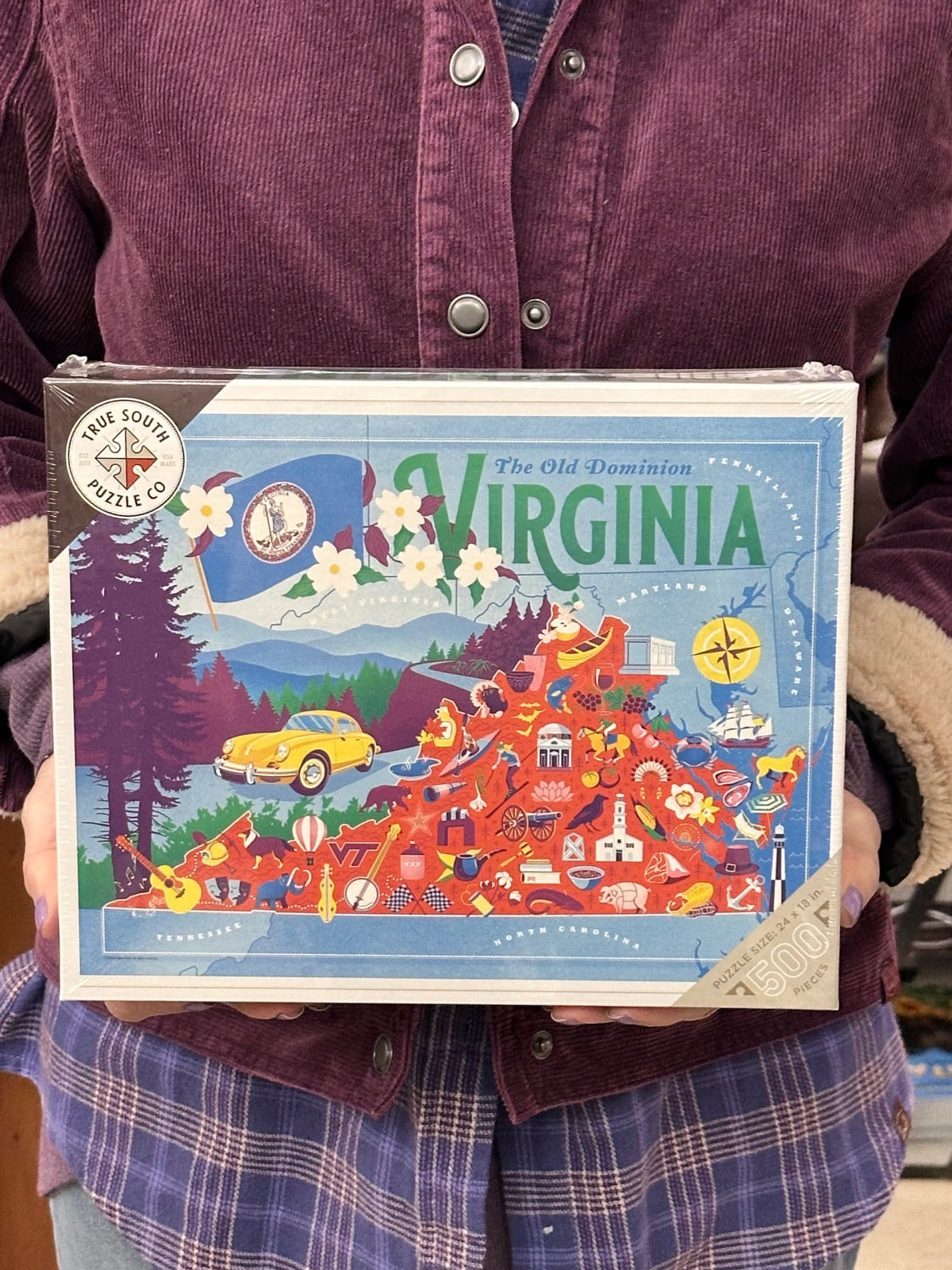 Virginia The Old Dominion Jigsaw Puzzle, 500 Pieces True South Puzzle Co. Puzzle