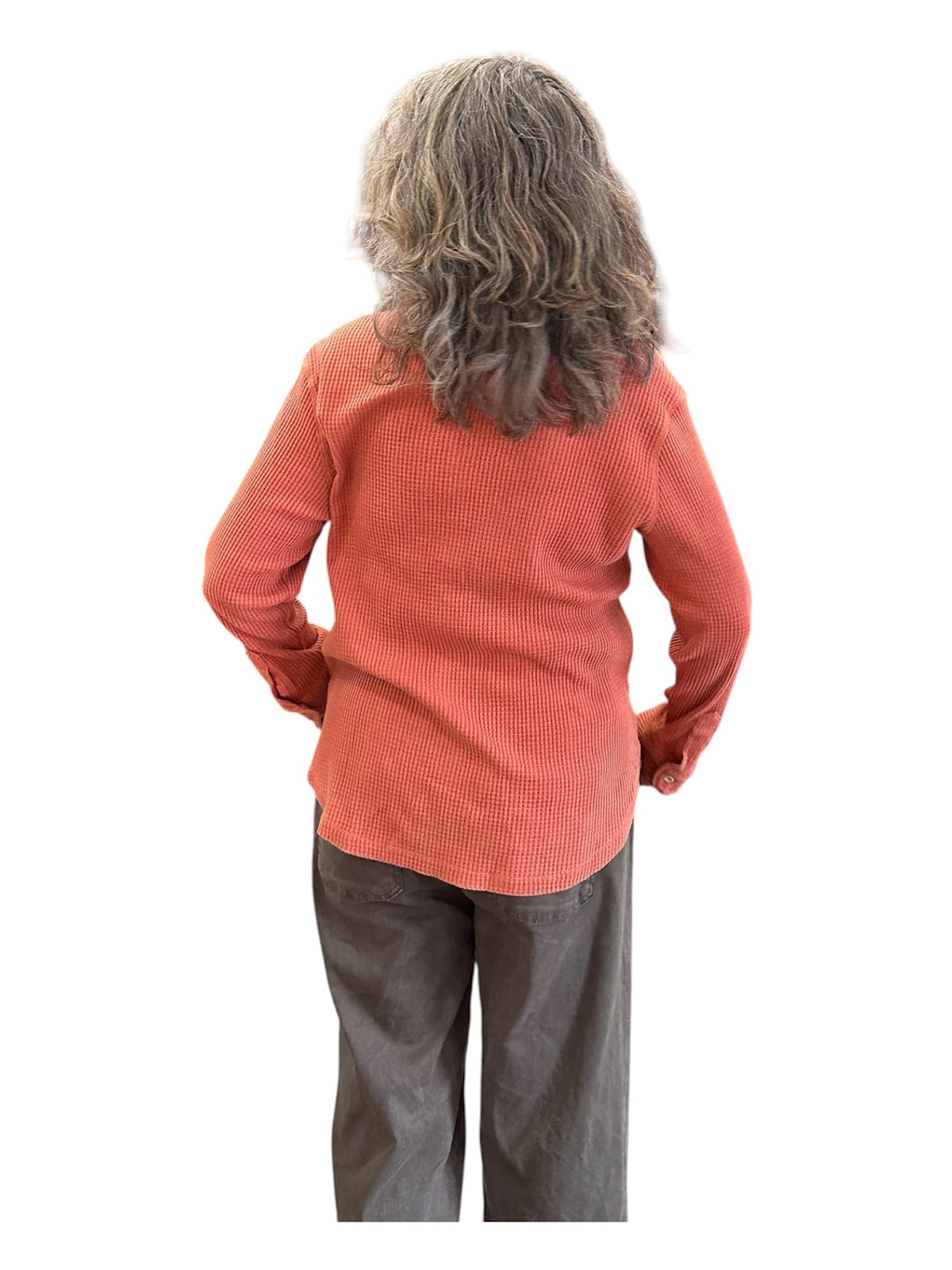 Waffle Top in Blaze Simply Southern Holdings, LLC Casual Top