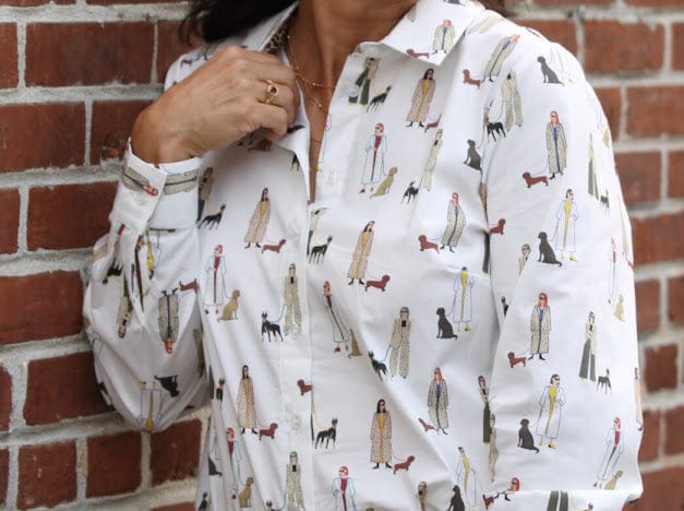 Walk the Dog Long Sleeve Top Corwik | Renuar Casual Top Small