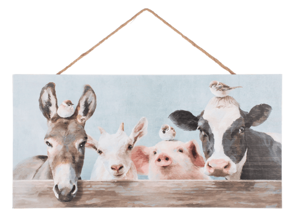 Wall Hangings of Whimsical Farm Animals Ganz Wall Hanging Farm Animals