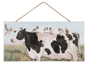 Wall Hangings of Whimsical Farm Animals Ganz Wall Hanging Cow