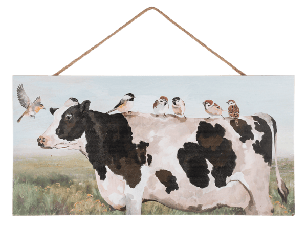 Wall Hangings of Whimsical Farm Animals Ganz Wall Hanging Cow