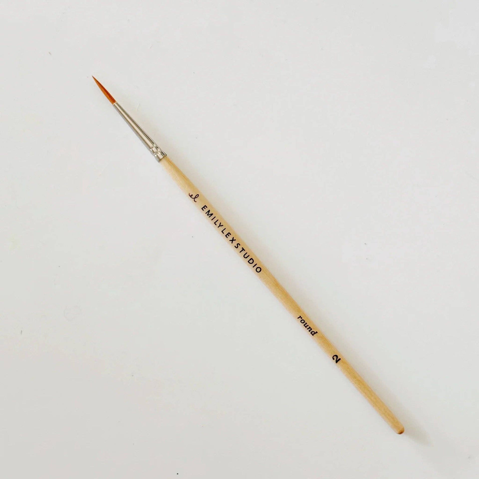 Watercolor paintbrush set of five wood brushes emily lex studio