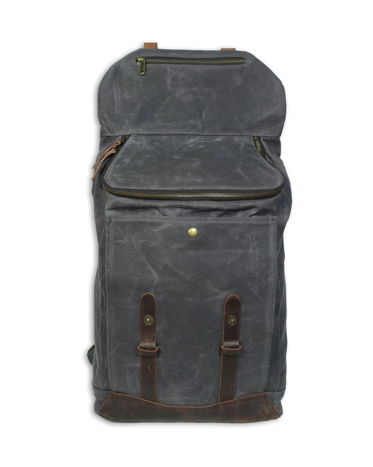 Waxed Canvas Large Travel Backpack, Grey Purnell LLC BackPack