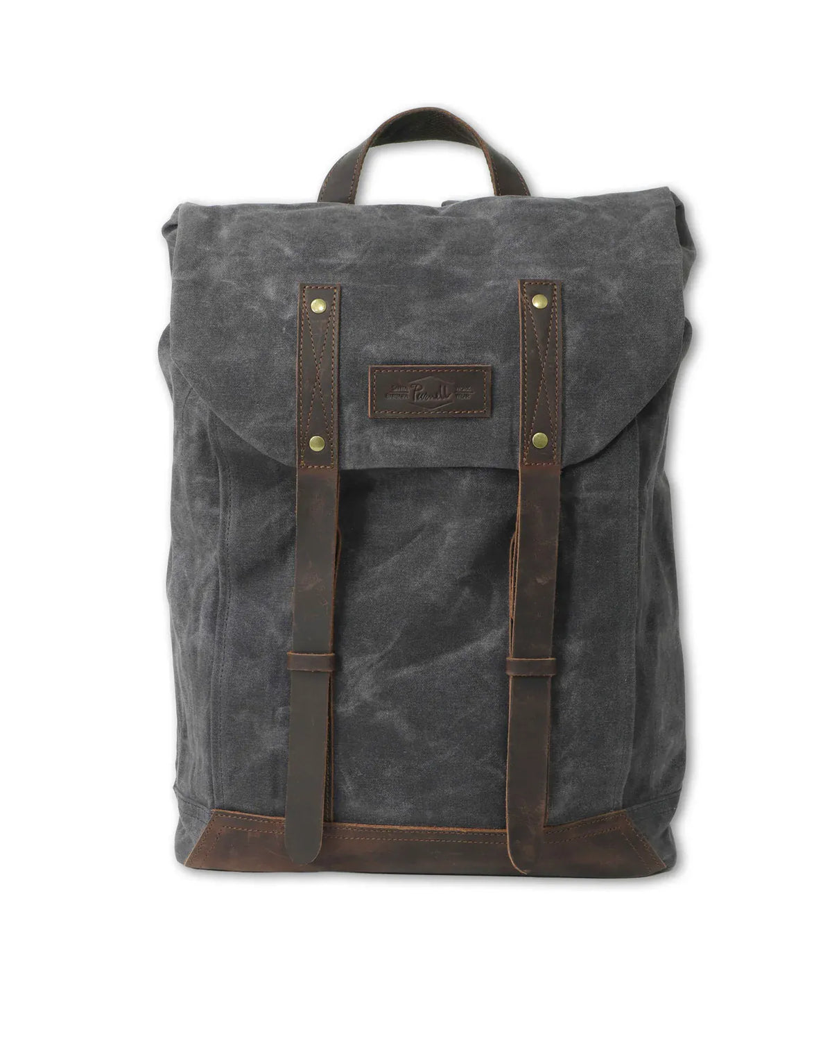 Waxed Canvas Large Travel Backpack, Grey Purnell LLC BackPack