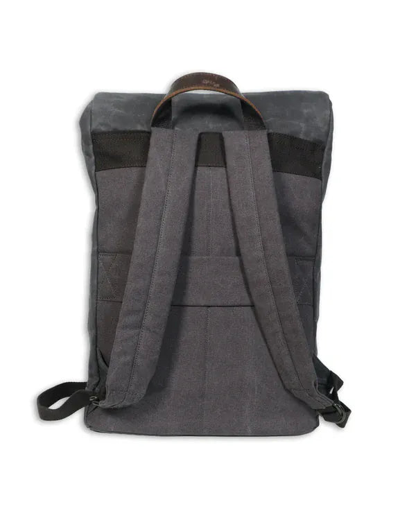 Waxed Canvas Large Travel Backpack, Grey Purnell LLC BackPack