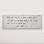 White Chippy Sign - May the Lord Bless You (PC) Audrey's Home & Gift
