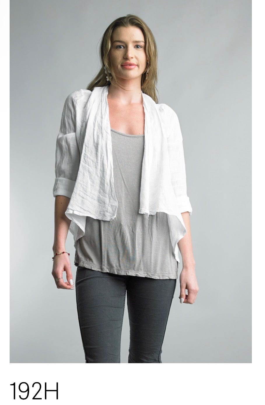 White Short Linen Jacket Tempo Paris Jacket