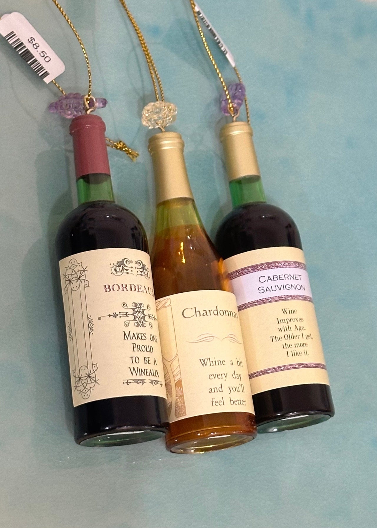 Wine Bottle Ornaments Ganz Christmas Ornament