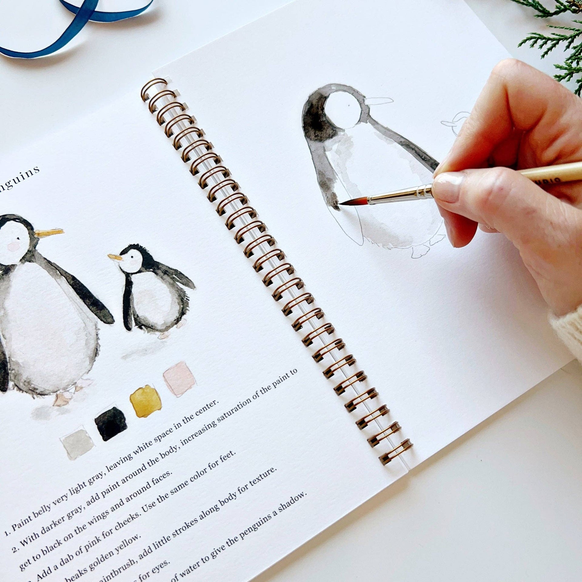 Winter watercolor workbook emily lex studio