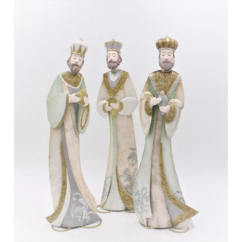 Wisemen in Mint and Gold 20” Trade Cie LLC Christmas Ornament