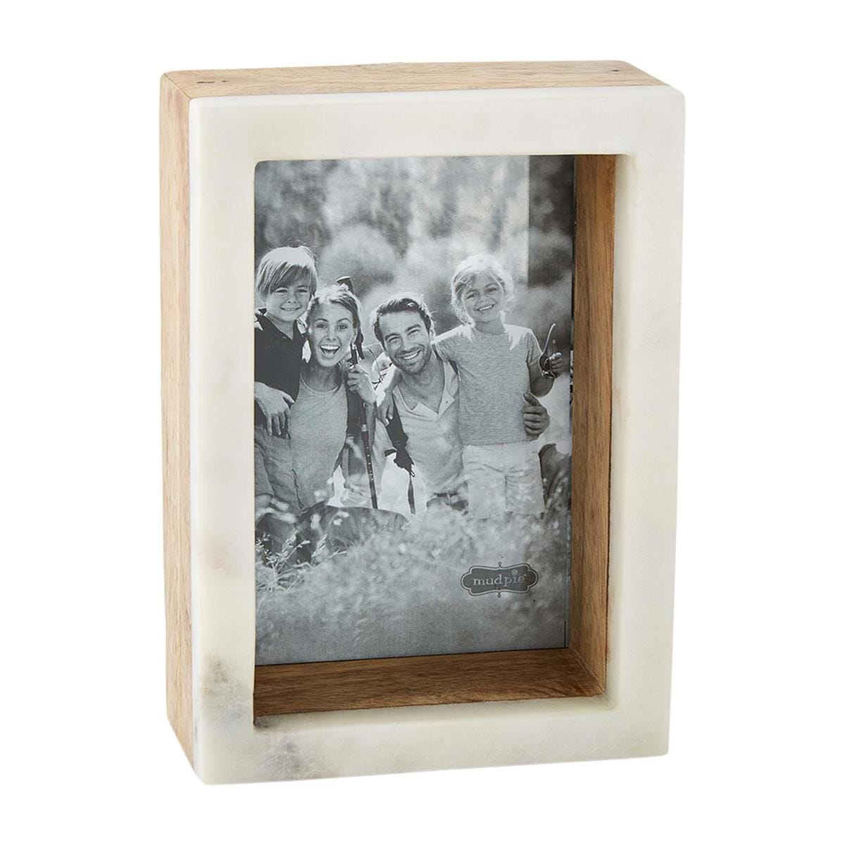 Wood Marble Shadow Frame | 2 Sizes Mud Pie Photo frame