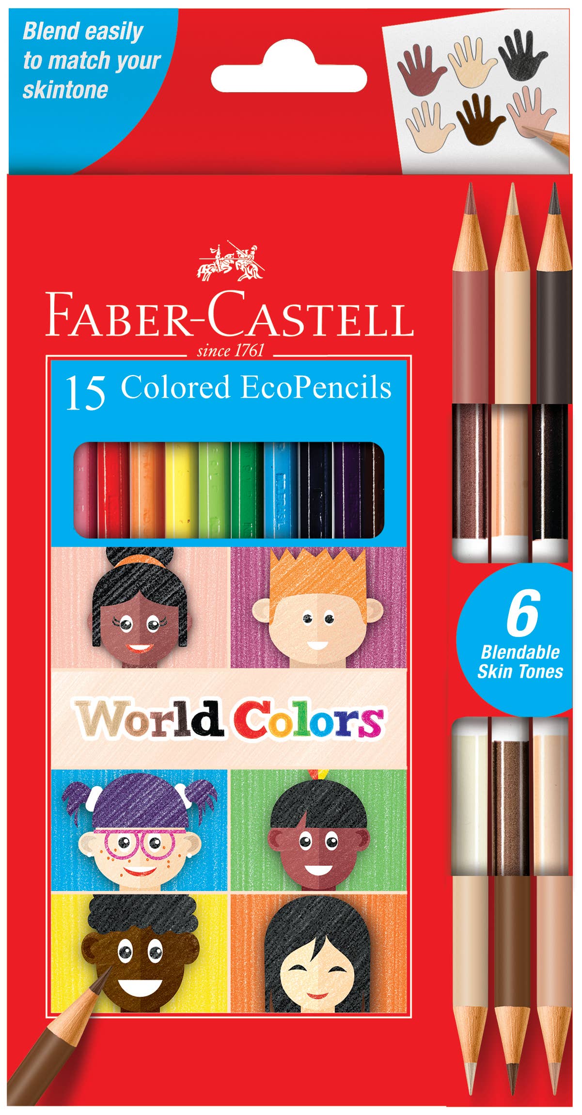 World Colors - 15 Colored EcoPencils Faber-Castell